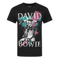 Black - Front - David Bowie Official Mens Thunder T-Shirt