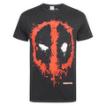 Black - Front - Marvel Official Deadpool Mens Splat Logo T-Shirt