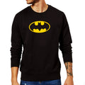 Black - Lifestyle - Batman Official Mens Distressed Logo Sweatshirt
