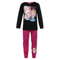 Black-Pink - Front - Frozen Official Girls Sisterly Love Pyjamas