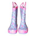 Blue-Pink - Pack Shot - Peppa Pig Girls Flower Wellington Boots