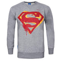 Grey - Front - DC Comics Official Mens Superman Stencil Sweatshirt