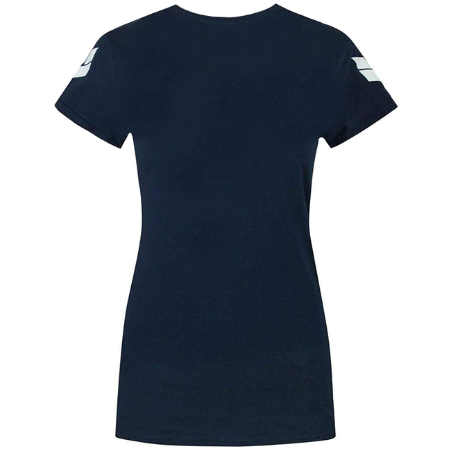 Navy - Back - Captain America: Super Soldier Womens-Ladies Logo T-Shirt