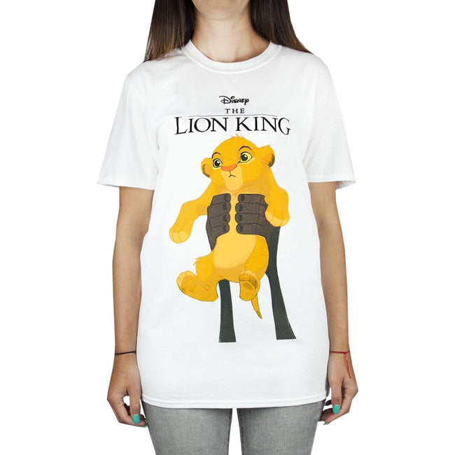 White - Side - The Lion King Womens-Ladies Circle Of Life Simba T-Shirt