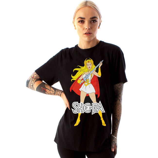 Black - Back - Masters Of The Universe Womens-Ladies Princess Of Power She-Ra T-Shirt