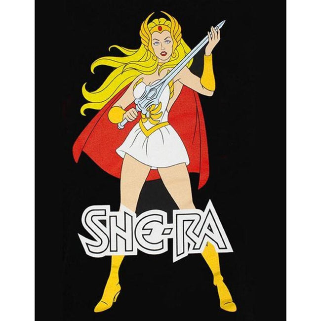 Black - Side - Masters Of The Universe Womens-Ladies Princess Of Power She-Ra T-Shirt