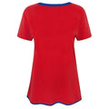 Red - Back - Wonder Woman Womens-Ladies Metallic Logo T-Shirt