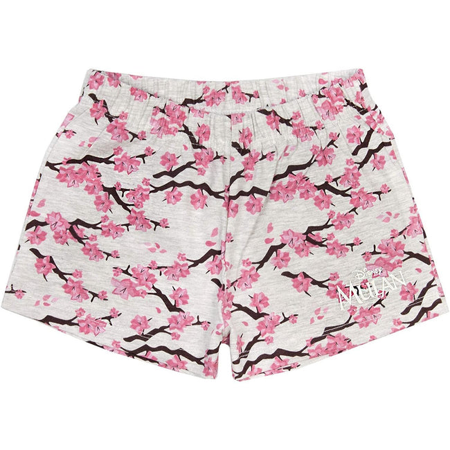 Pink-Grey - Pack Shot - Mulan Girls Loyal Brave True Short Pyjama Set