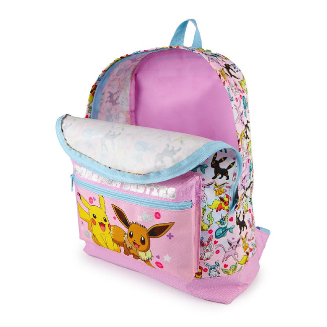 Multicoloured Print - Side - Pokemon Girls Besties Glitter Pikachu Backpack
