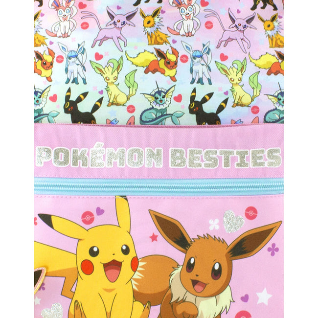 Multicoloured Print - Close up - Pokemon Girls Besties Glitter Pikachu Backpack