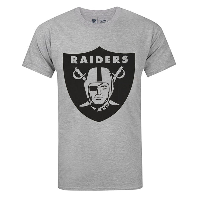 Grey - Front - NFL Mens Las Vegas Raiders Logo T-Shirt
