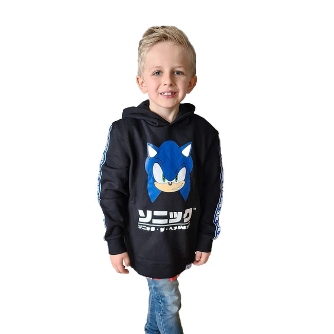 Black-Blue - Lifestyle - Sonic The Hedgehog Childrens-Kids Hoodie