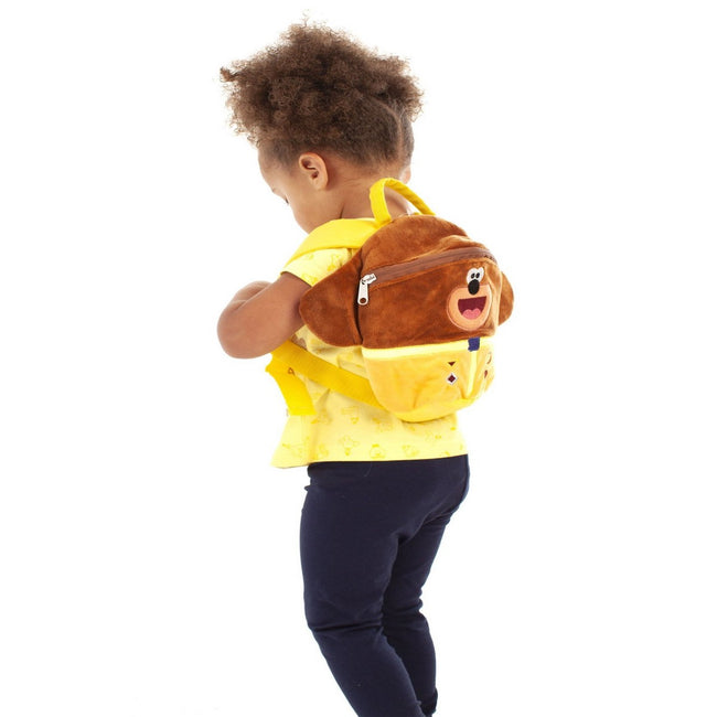 Brown - Side - Hey Duggee Childrens-Kids Happy Dog 3D Backpack