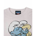 Pale Pink - Back - Junk Food Womens-Ladies Smurf And Tell The Smurfs T-Shirt