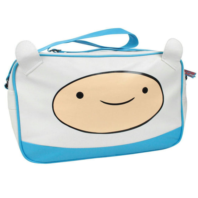 White-Blue - Front - Adventure Time Childrens-Kids Finn Messenger Bag