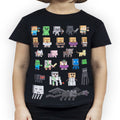 Black-Multicoloured - Back - Minecraft Girls Sprites T-Shirt