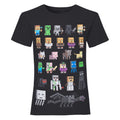Black-Multicoloured - Front - Minecraft Girls Sprites T-Shirt