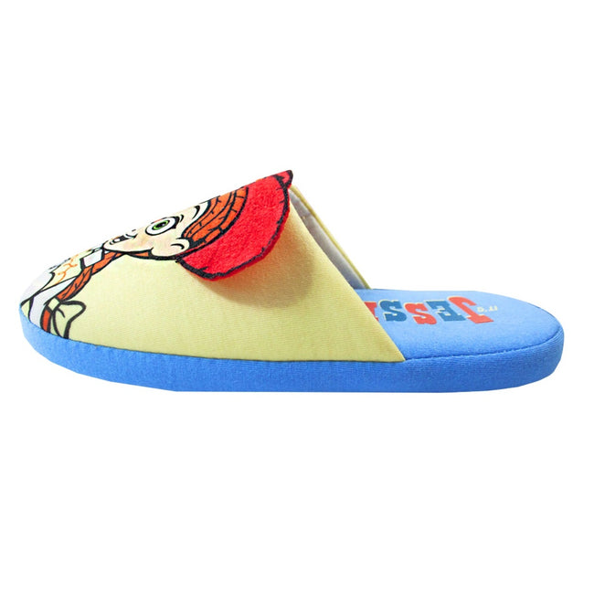 Blue-Yellow-Red - Side - Toy Story Girls Jessie 3D Slippers