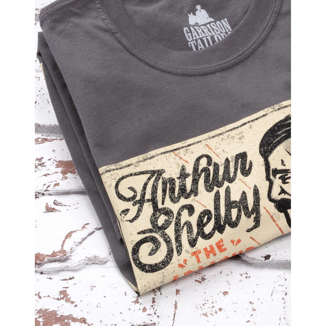 Grey - Lifestyle - Peaky Blinders Mens Arthur Shelby Poster T-Shirt