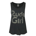 Charcoal - Front - Junk Food Womens-Ladies Rude Girl Vest