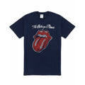 Navy - Front - The Rolling Stones Mens Tongue Logo T-Shirt