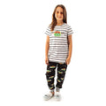 White-Black - Back - Friends Girls Central Perk Logo Long Pyjama Set