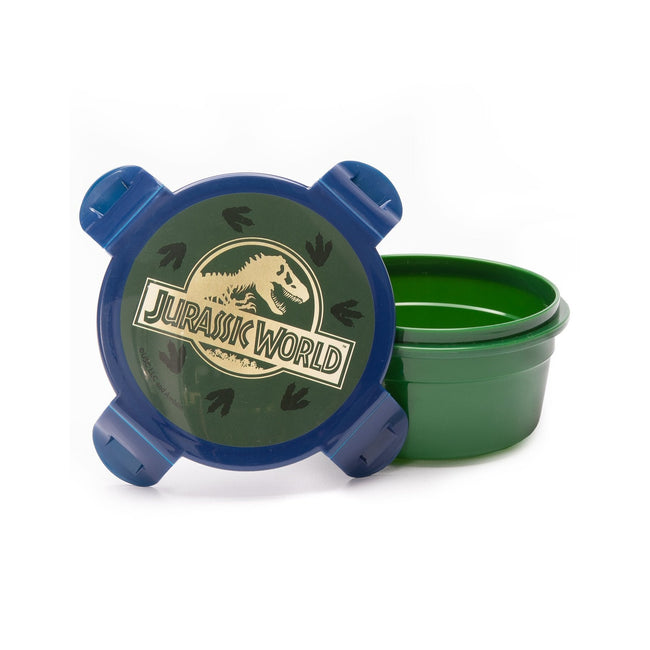 Green - Side - Jurassic World Childrens-Kids Lunch Bag And Bottle Set