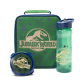 Green - Front - Jurassic World Childrens-Kids Lunch Bag And Bottle Set