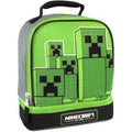 Green - Side - Minecraft Childrens-Kids Double Creeper Lunch Bag