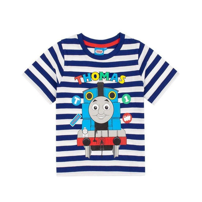 Navy - Back - Thomas & Friends Boys All-Over Print Short Pyjama Set