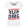 White - Front - Amplified Womens-Ladies Run DMC Logo T-Shirt