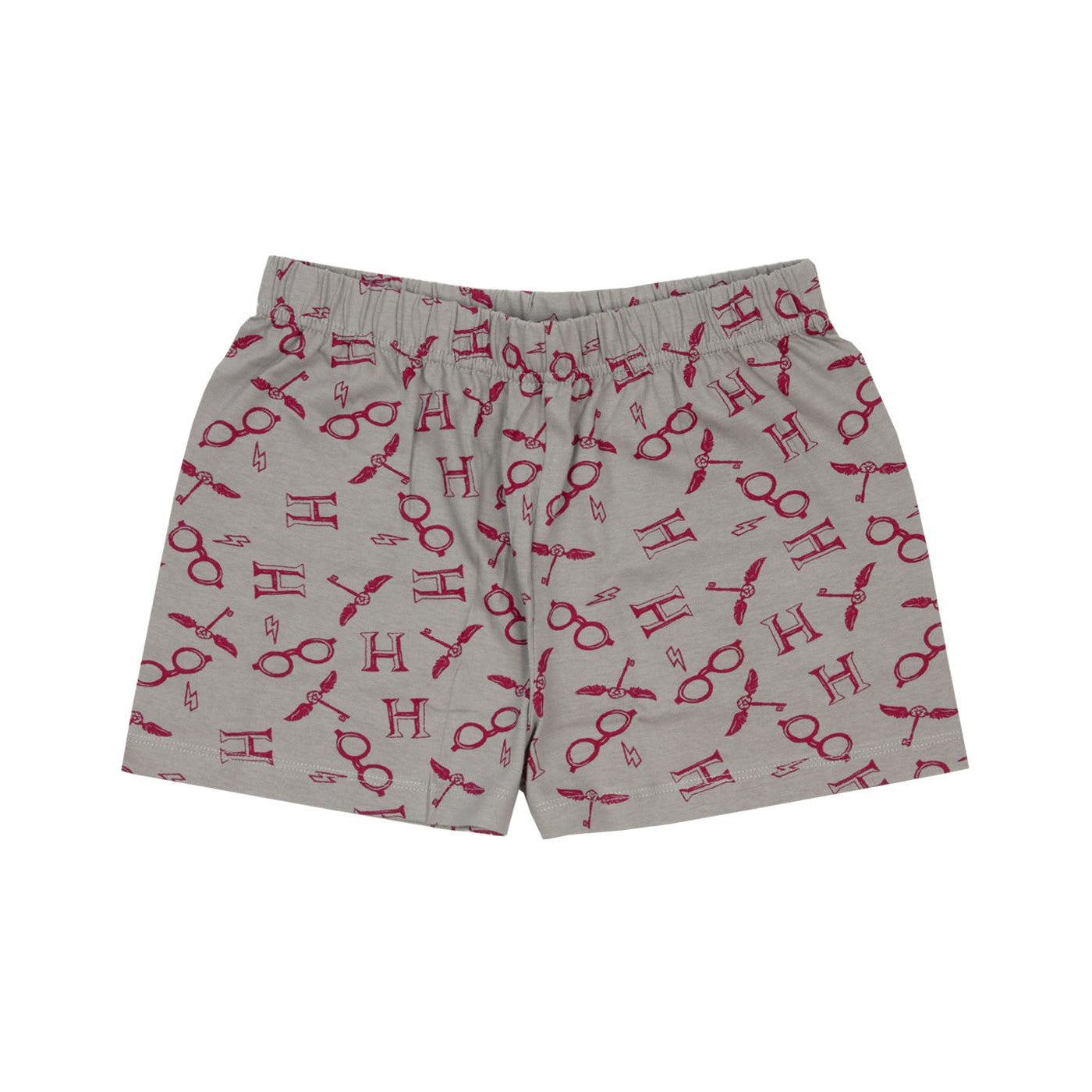 Burgundy - Close up - Harry Potter Girls Glitter Short Pyjama Set