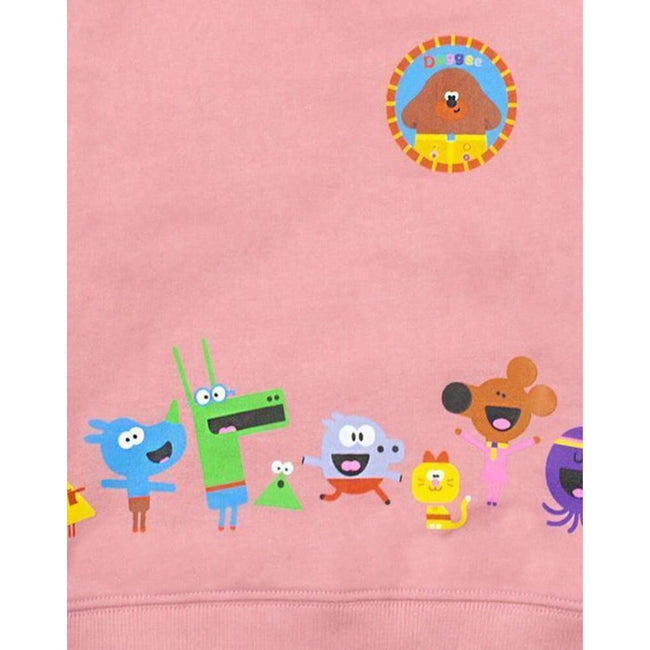 Pink - Side - Hey Duggee Girls Squirrel Club Sweatshirt