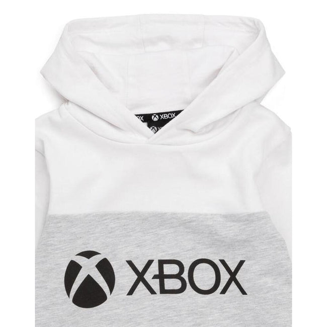 Grey-White - Close up - Xbox Boys Hoodie