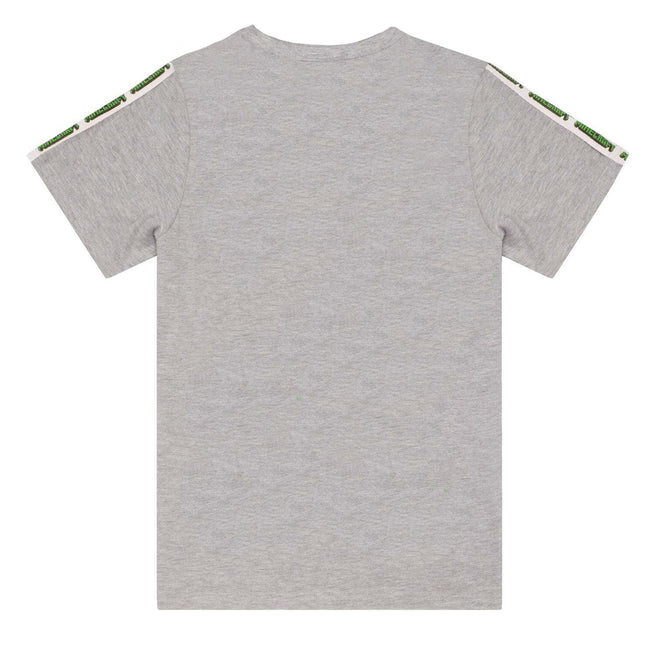 Green-Grey - Back - Minecraft Childrens-Kids Short Pyjama Set