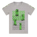 Green-Grey - Side - Minecraft Childrens-Kids Short Pyjama Set