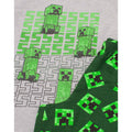 Green-Grey - Close up - Minecraft Childrens-Kids Short Pyjama Set