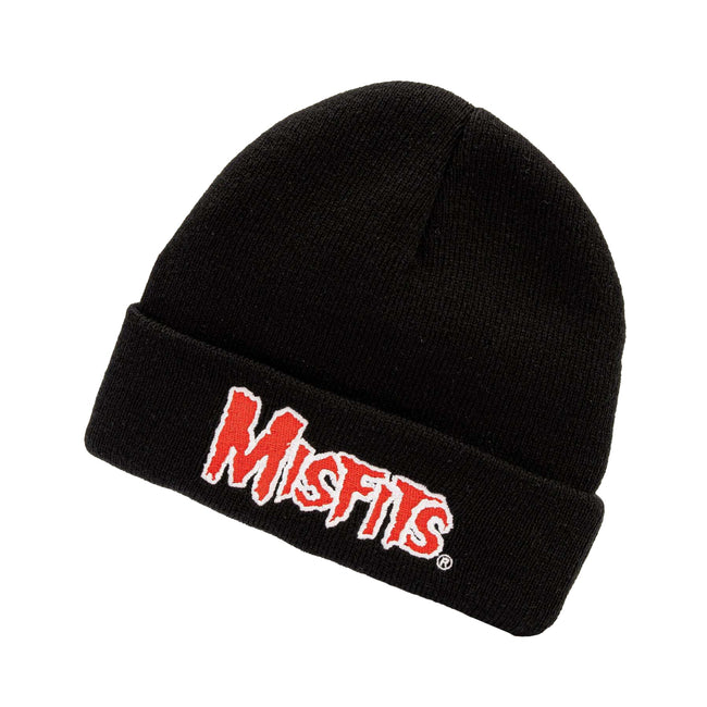 Black - Front - Misfits Logo Beanie