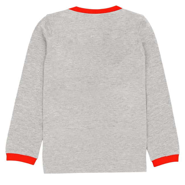 Grey-Red - Back - Friends Boys Christmas Pyjama Set