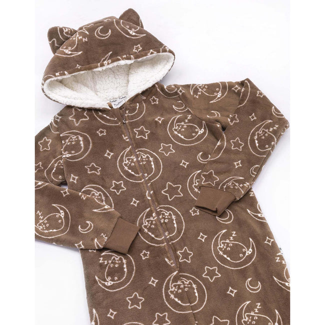 Brown - Pack Shot - Pusheen Girls Moon & Stars Jumpsuit