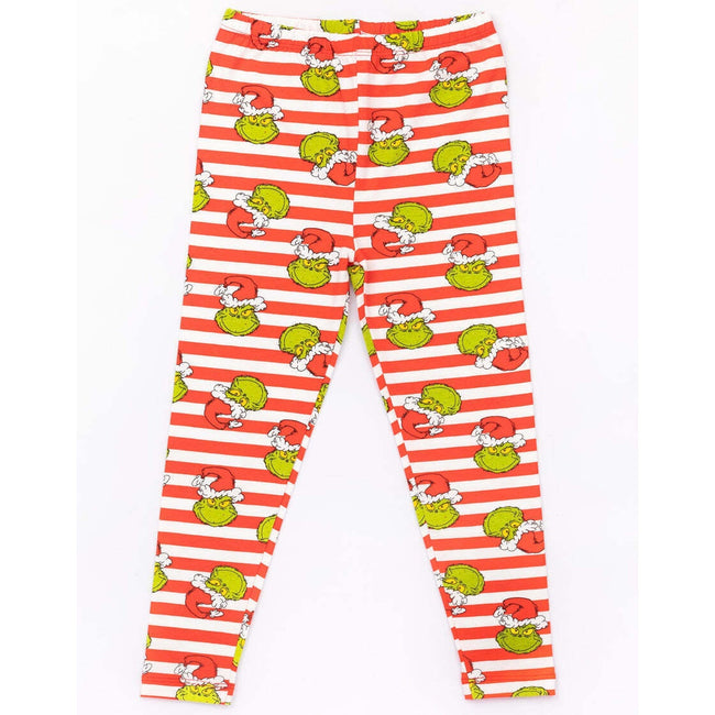Red-Green-White - Pack Shot - The Grinch Childrens-Kids Fitted Christmas Pyjama Set