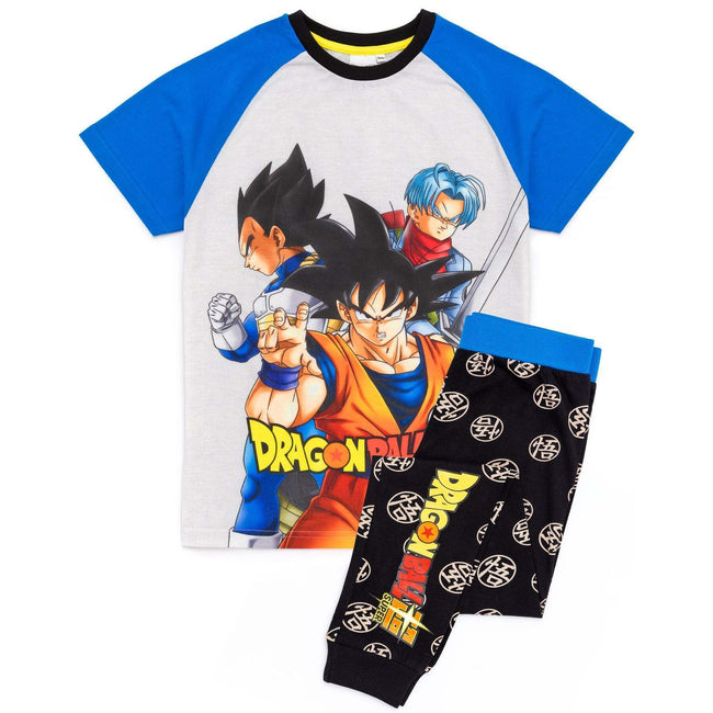 Grey-Blue - Front - Dragon Ball Z Boys Goku Pyjama Set