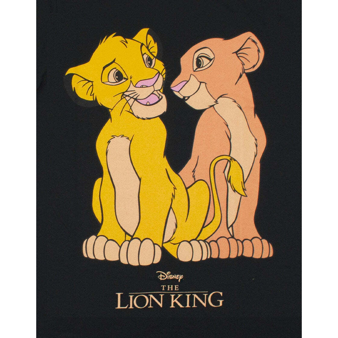 Black-Yellow - Lifestyle - The Lion King Womens-Ladies Simba And Nala T-Shirt