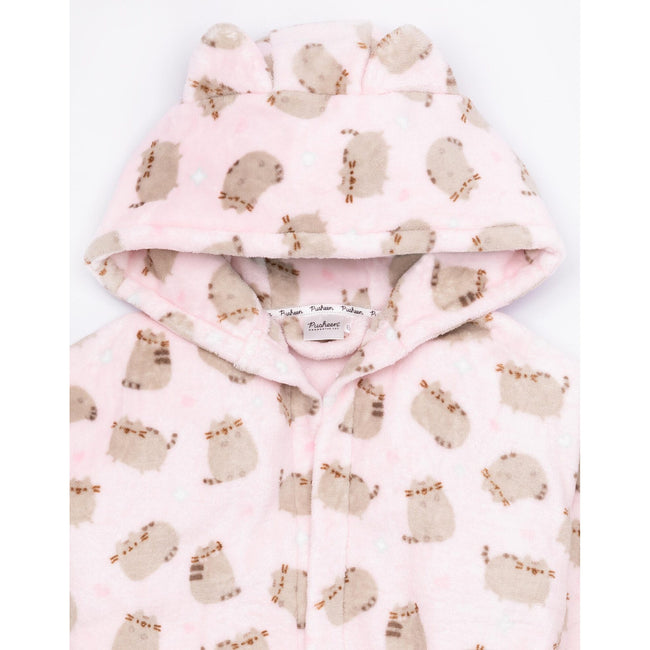 Pink - Back - Pusheen Girls Dressing Gown