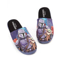 Black-Blue - Side - Star Wars: The Mandalorian Mens Slippers