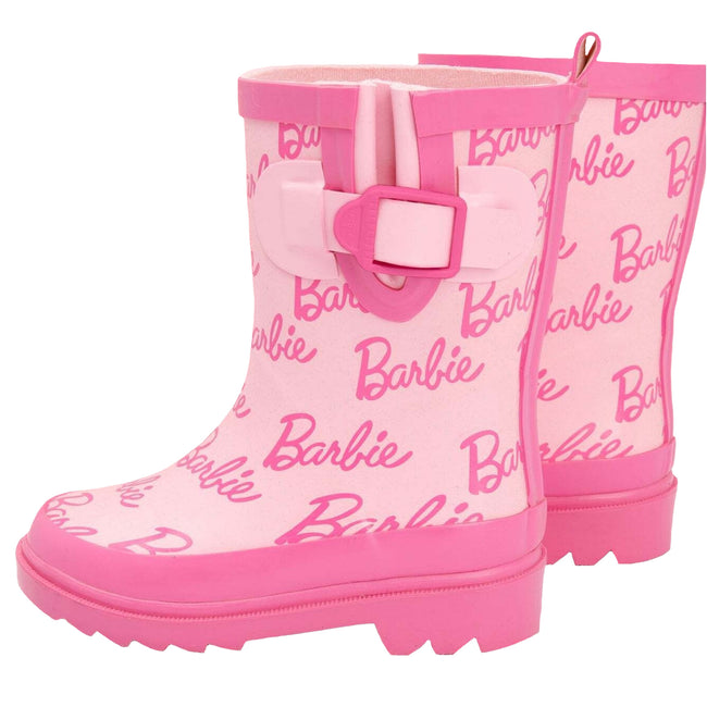 Pink - Pack Shot - Barbie Childrens-Kids Wellington Boots