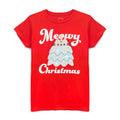 Red - Front - Pusheen Womens-Ladies Meowy Christmas T-Shirt