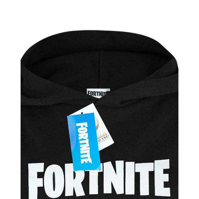 Black-White - Lifestyle - Fortnite Childrens-Kids Logo Hoodie