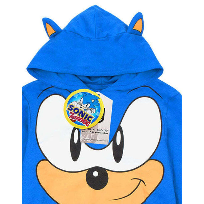 Blue - Close up - Sonic The Hedgehog Boys 3D Ears Hoodie