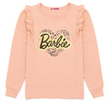 Peach-Black-Gold - Front - Barbie Girls Frill Top